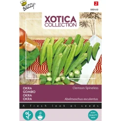 Buzzy Xotica Okra Clemson Spineless - Exotische zaden - 8 g