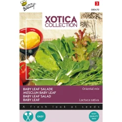 Buzzy Xotica Salade Baby Leaf Oriental Mix - Exotische zaden - 3 g