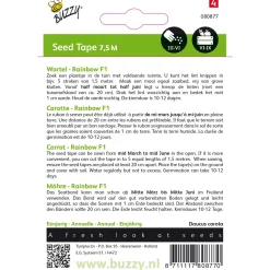 Buzzy Zaadband Wortel Rainbow F1 - Groentezaden - 3x2.5 m