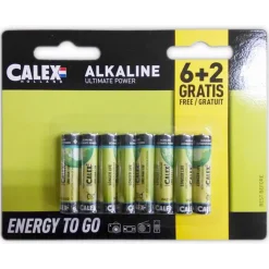 Calex Alkaline Aaa Batterij Penlite - Elektra - 6+2 stuks
