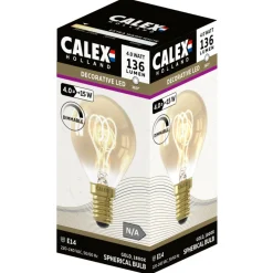 Calex Led Ball Gold Flex Filament E14 4w 136lm - Lichtbron -