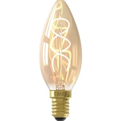 Calex Led Kaars Goud Flex Filament E14 4w 136lm - Lichtbron -