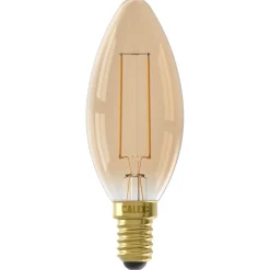 Calex Led Kaars Goud Straight Filament E14 3.5w 250lm - Lichtbron -