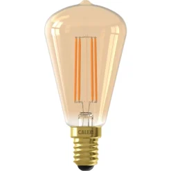 Calex Led Rustic Gold Straight Filament E14 3.5w 250lm - Lichtbron - 1 stuk