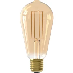 Calex Led Rustiek Filament Goud E27 St64 3.5w 250lm - Lichtbron - Warm Wit 1 stuk