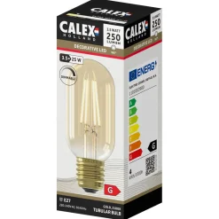 Calex Led Tubular Gold Straight Filament E27 3.5w 250lm - Lichtbron - 1 stuk