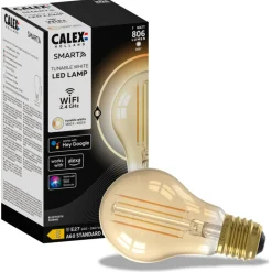 Calex Smart Led Filament Goud Standaard E27 A60 - Lichtbron - 7 Watt