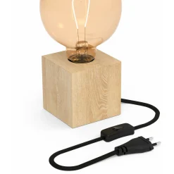 Calex Tafelarmatuur Wood + Schakelaar 1.8m - Lichtbron -