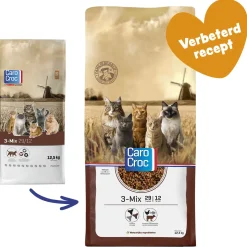 Carocroc 3-Mix - Kattenvoer - Gevogelte Rund 12.5 kg