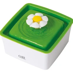 Catit Drinkfontein Mini Bloem Senses - Kattendrinkbak - Ø18.2x12 cm 1.5 l Wit Groen Mini