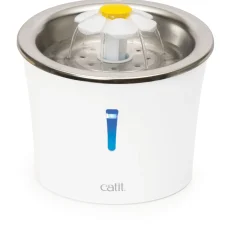 Catit Led Flower Fountain Rvs - Kattendrinkbak - Ø21x20 cm Wit