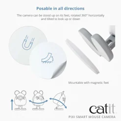 Catit Pixi Smart Mouse Camera - Kattenspeelgoed - Wit
