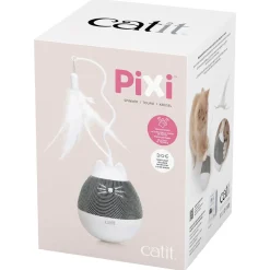 Catit Pixi Spinner - Kattenspeelgoed - Wit Grijs