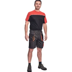 Cerva Werkshort Emerton Antraciet&Oranje - Werkkleding