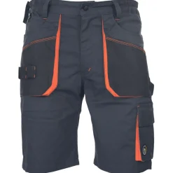 Cerva Werkshort Emerton Stretch - Werkkleding - Grijs Oranje 50