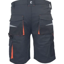 Cerva Werkshort Emerton Stretch - Werkkleding - Grijs Oranje 56