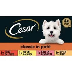 Cesar Alu Multipack Classic Selection In Gelei - Hondenvoer - 4x150 g