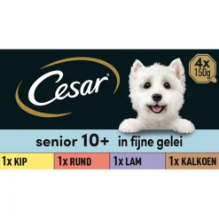 Cesar Alu Multipack Senior - Hondenvoer - 4x150 g