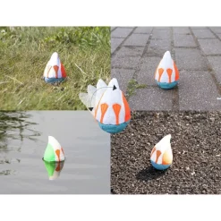 Chuckit Amphibious Duck Diver Medium - Hondenspeelgoed - Ø6 cm Oranje Wit