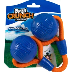 Chuckit Crunch Ball Duo Tug - Hondenspeelgoed - 30 cm Blauw Oranje