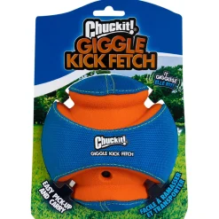 Chuckit Giggle Kick Fetch - Hondenspeelgoed - 14 cm Blauw Oranje