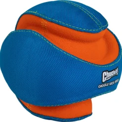 Chuckit Giggle Kick Fetch - Hondenspeelgoed - 14 cm Blauw Oranje