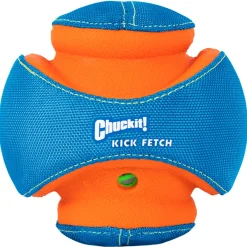 Chuckit Giggle Kick Fetch - Hondenspeelgoed - 14 cm Blauw Oranje