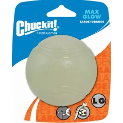 Chuckit Max Glow Rubber Ball - Hondenspeelgoed - 7 cm Wit L