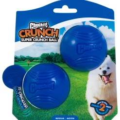Chuckit Super Crunch Ball - Hondenspeelgoed - Ø6 cm Blauw 2 stuks