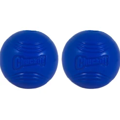 Chuckit Super Crunch Ball - Hondenspeelgoed - Ø6 cm Blauw 2 stuks