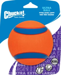 Chuckit Ultra Ball - Hondenspeelgoed - Ø10 cm Oranje Blauw Xxl