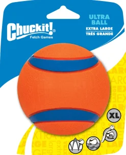 Chuckit Ultra Ball - Hondenspeelgoed - Ø9 cm Oranje Blauw Xl
