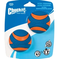 Chuckit Ultra Squeaker Ball Blauw&Oranje - Hondenspeelgoed