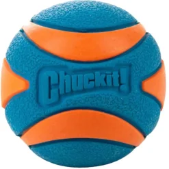 Chuckit Ultra Squeaker Ball - Hondenspeelgoed - Ø7.6 cm Blauw Oranje L