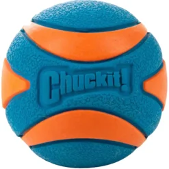 Chuckit Ultra Squeaker Ball - Hondenspeelgoed - Ø5 cm Blauw Oranje S