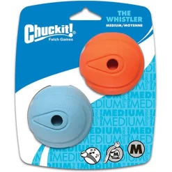 Chuckit Whistler Balls - Hondenspeelgoed - Ø6 cm Blauw Oranje M