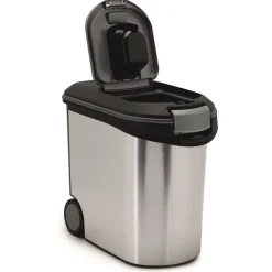 Curver Voerton Metalic Zilver&Zwart - Hondenvoerbewaarbak