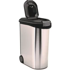 Curver Voerton Metalic Zilver&Zwart - Hondenvoerbewaarbak