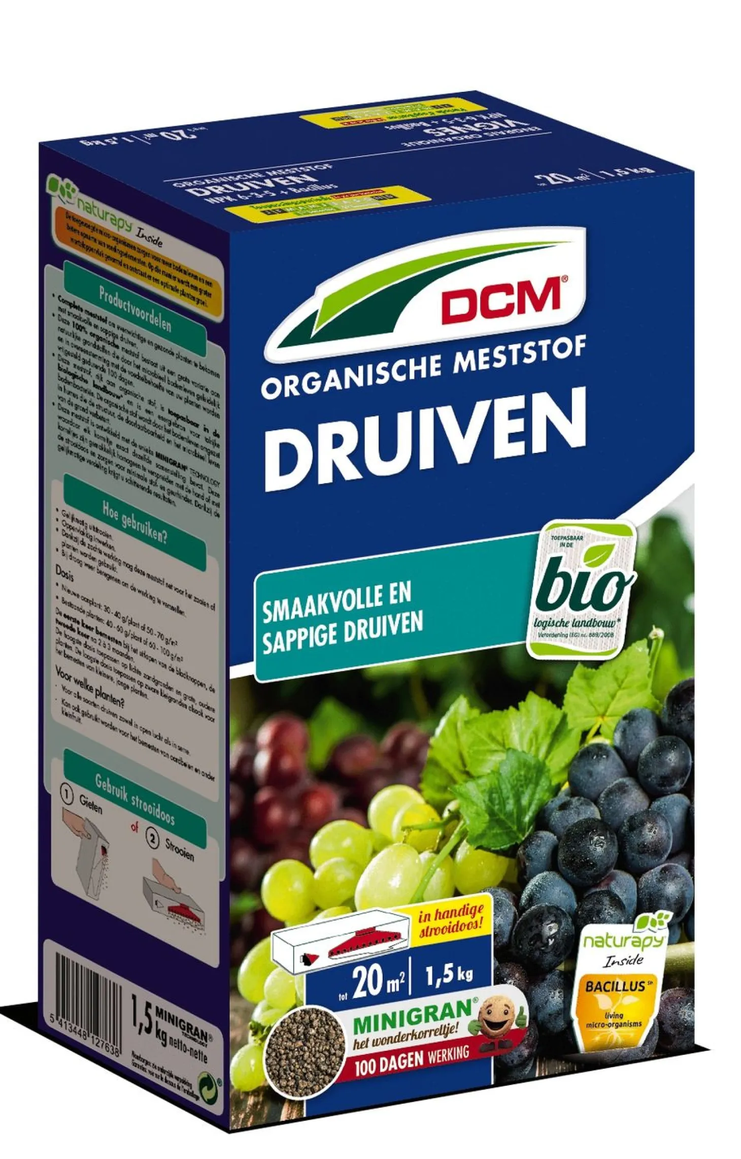 Dcm Meststof Druiven - Moestuinmeststoffen - 1.5 kg (Mg)