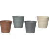 Decoris Bloempot Zink Rond - Buiten - Ø16 cm Assorti