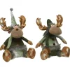 Decoris Hert Deurstop - Kerstversiering - 39 cm Assorti 2 Assortiment