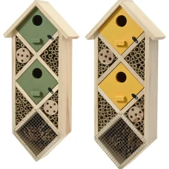 Decoris Insectenhotel/Nestkast Xl - Nestkast - 42x14x8 cm Groen Geel