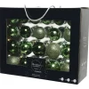 Decoris Kerstballen Glas Mix - Kerstboomversiering - Ø7 cm Groen 42 stuks