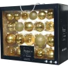 Decoris Kerstballen Glas Mix - Kerstboomversiering - Ø5-7 cm Goud 42 stuks