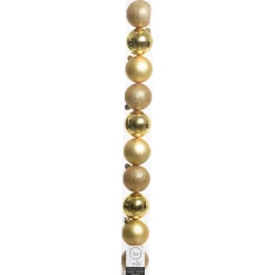 Decoris Kerstballen Kunststof - Kerstboomversiering - Ø6 cm Goud 10 stuks