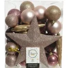 Decoris Kerstboomdecoratie - Kerstboomversiering - Ø8 cm Mix 33 33-Delig