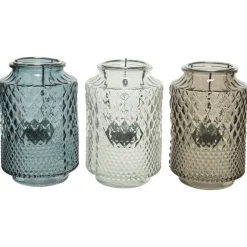 Decoris Theelichthouder - Branders - Ø9.50x14.50 cm Assorti