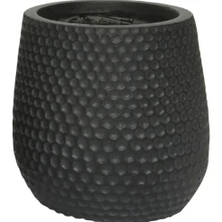 Decoris Zoe Bloempot Egg Zwart - Buitenpot