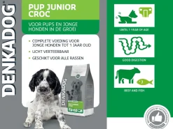 Denkadog Pup Junior Croc Rund&Kip&Vis - Hondenvoer