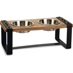 Designed By Lotte Dinerset Hout Karinto Bruin - Hondenvoerbak